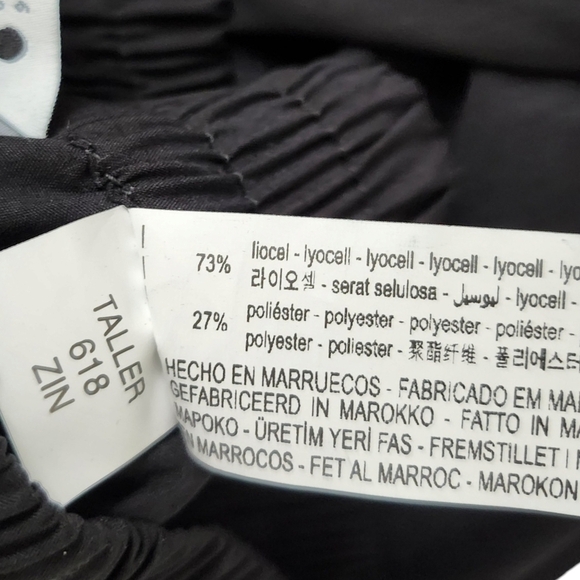 Zara Cargo Pants Womens XS Small Black Bloggers Favorite High-Rise Boho Soft NWT - Picture 8 of 11